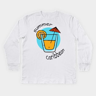 Vacation in the Caribbean Kids Long Sleeve T-Shirt